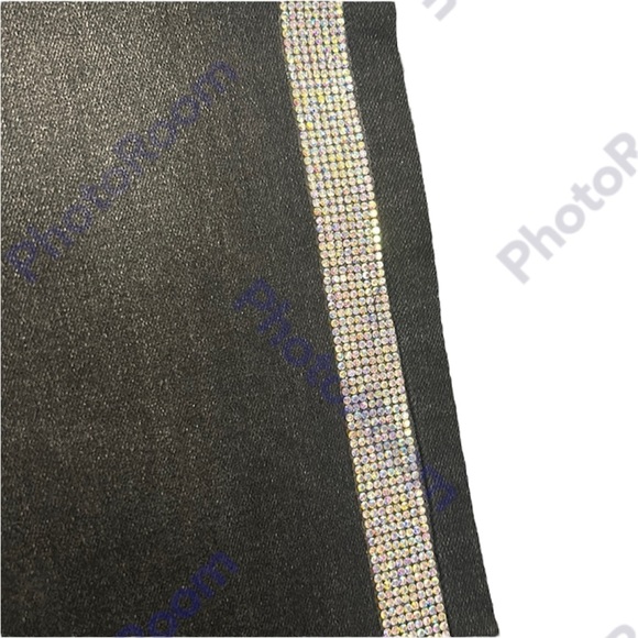 H&M Rhinestone Striped Gray Skinny Jeans - Picture 3 of 6